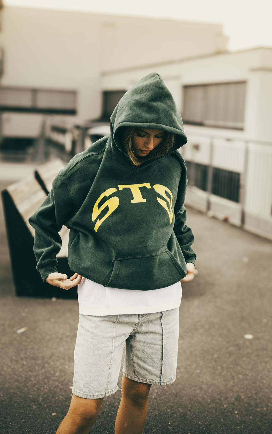 STS Bokstavhoodie GRØNN